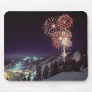 Mousepad Fogos de artifício no Big Mountain Resort em White