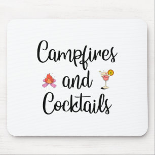 Mousepad Fogueiras de Acampamento e Caudas Gráfico Divertid