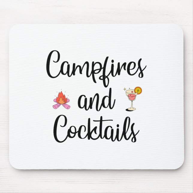Mousepad Fogueiras de Acampamento e Caudas Gráfico Divertid (Frente)