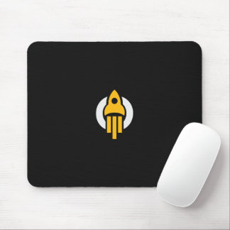 Mousepad Foguete do logotipo protetor preto