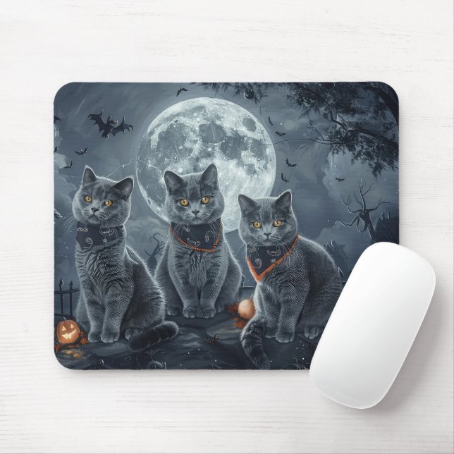 Mousepad Foguete Russo de Cats Azuis (Com mouse)