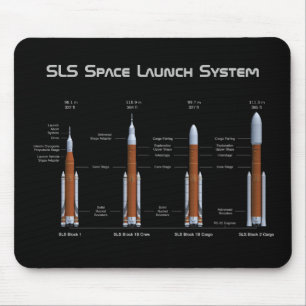 Mousepad Foguetes do sistema de lançamento de espaço SLS