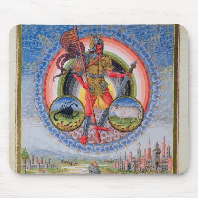 Mousepad Fol.7v o planeta Marte, de "De Sphaera", 1470 (Frente)
