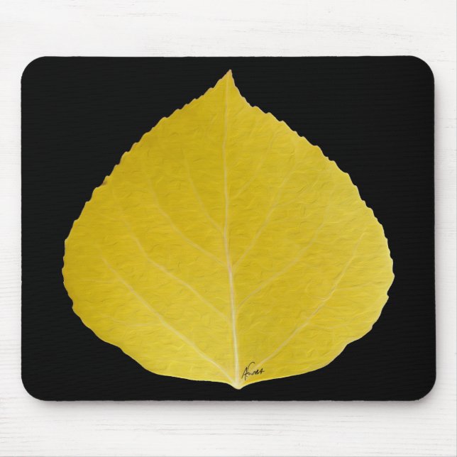 Mousepad Folha amarela #5 de Aspen (Frente)