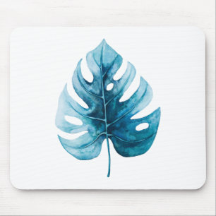 Mousepad Folha Azul Tropical Cor Azul