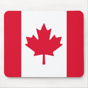 Mousepad Folha de bordo canadense Canadá branco vermelho d