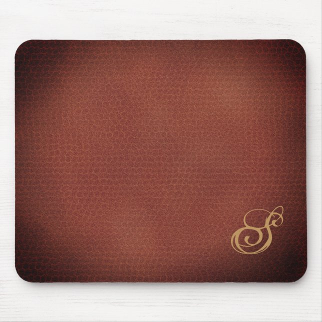 Mousepad Folha De Couro Mole E Legant Monogramas (Frente)