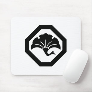 Mousepad Folha de ginkgo em forma de grua na bandeja
