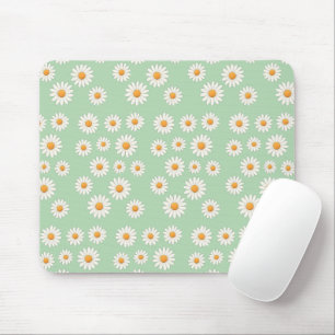 Mousepad Folha de margarida bonita - Acessório estético de
