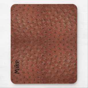Mousepad Folha de Mouse Marrom Bonitão De Ostrich Leather