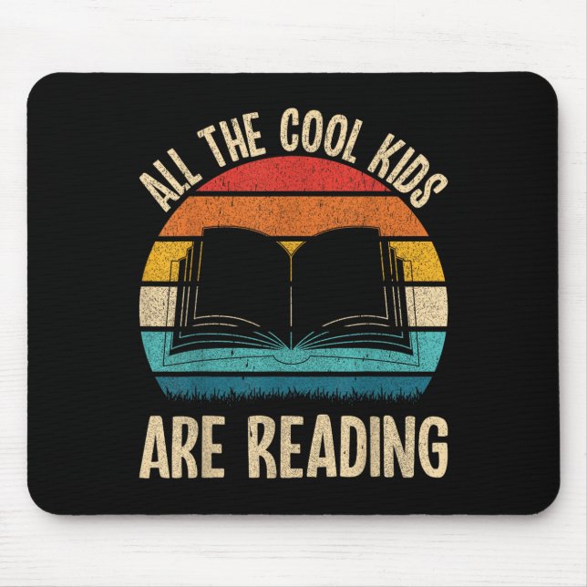 Mousepad Folha de Nerd de Leitura Engraçada Biblioteca de L (Frente)