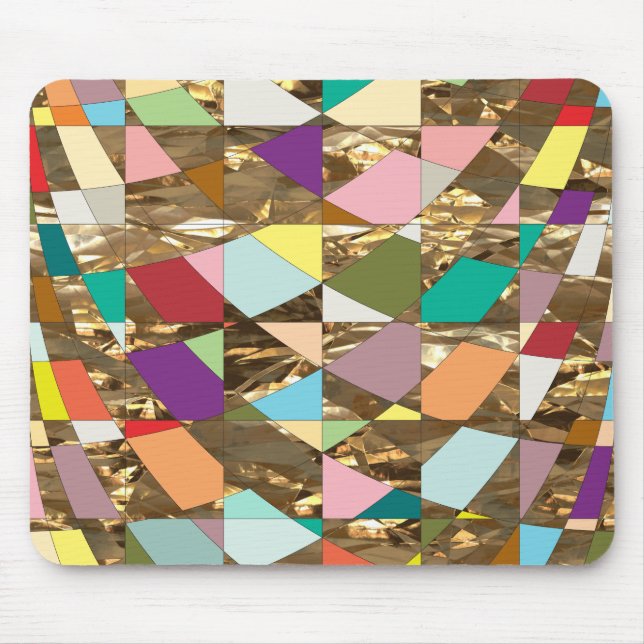 Mousepad Folha de ouro com abstrato (Frente)