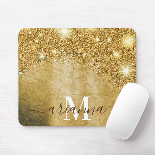 Mousepad Folha de ouro e folga (Com mouse)