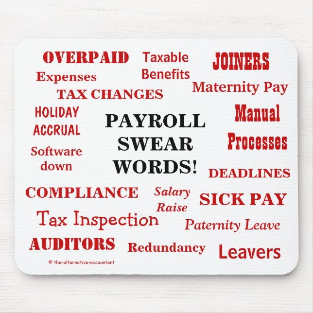 Mousepad Folha de Pagamento Palavras Que Arruinam O Present (Frente)