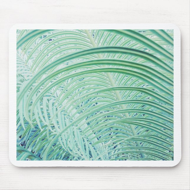 Mousepad Folha de Palmeira de Planta Verde Macia (Frente)