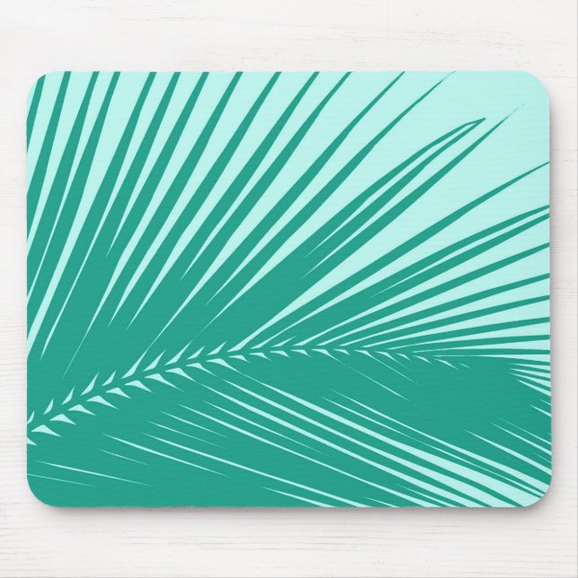 Mousepad Folha de palmeira - turquesa e aqua (Frente)