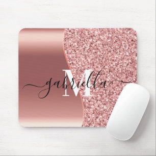 Mousepad Folha de rosa Dourada