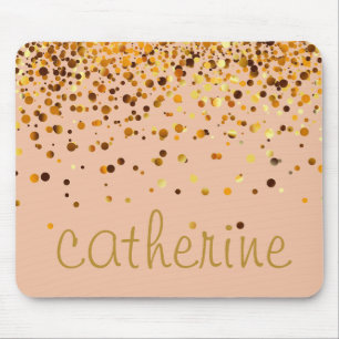 Mousepad Folha dourada do falso do brilho Dourado dos