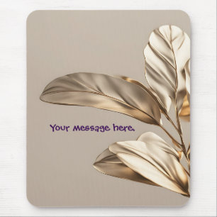 Mousepad Folha Dourada na moda