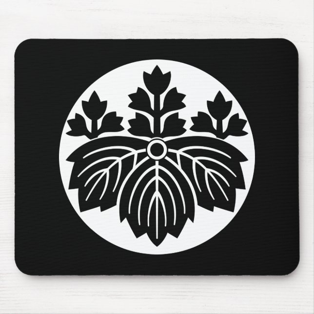 Mousepad Folha pontiaguda Paulownia com 53 florins no bolo  (Frente)