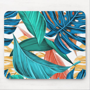 Mousepad Folhagem Colorida Tropical Deixa Natureza