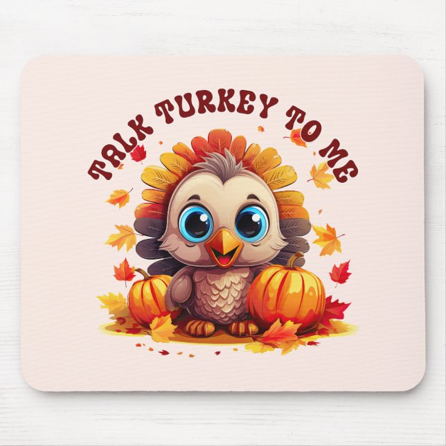 Mousepad Folhagem de Cute e Outono (Frente)