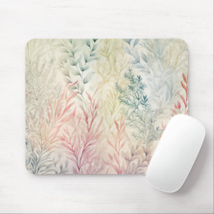 Mousepad Folhagem de Pastel de Aquarela