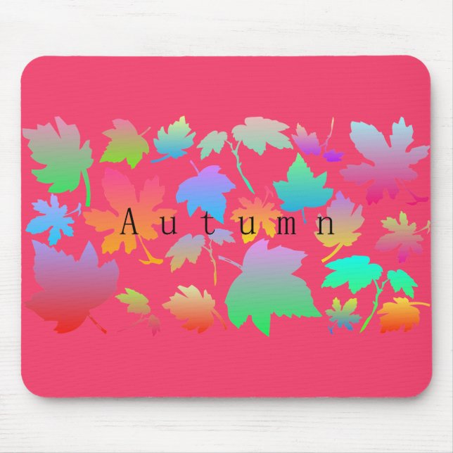 Mousepad Folhas coloridas do outono (Frente)