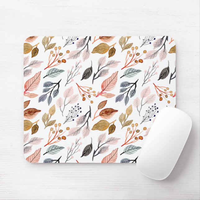 Mousepad folhas de árvore (Com mouse)