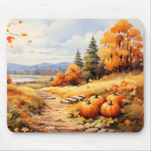 Mousepad Folhas de Bombeiros Rodoviários de Aquarela
