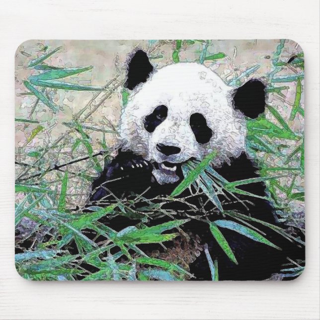 Mousepad Folhas de Comida de Panda (Frente)