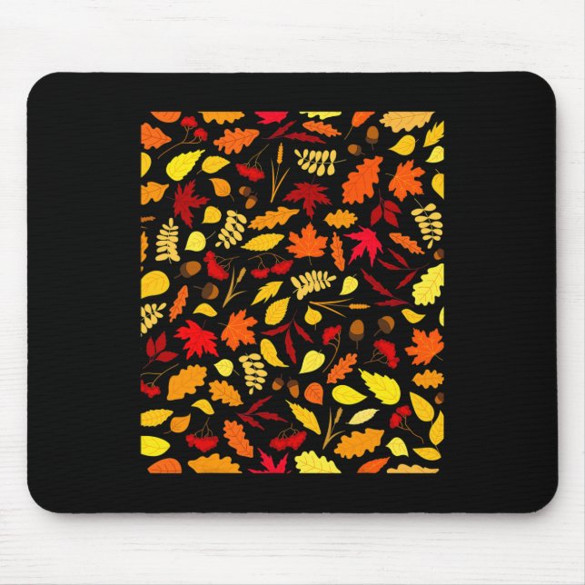 Mousepad Folhas de Design de Caimento de Padrão Trigo (Frente)