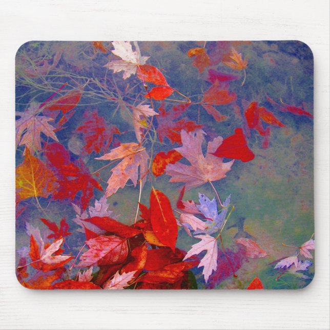 Mousepad Folhas de flutuação do outono (Frente)