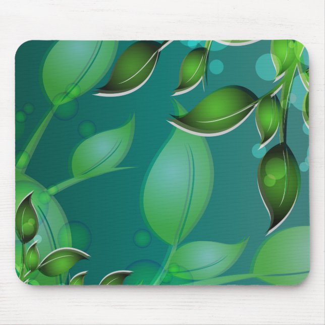 Mousepad Folhas de jardim frescas (Frente)