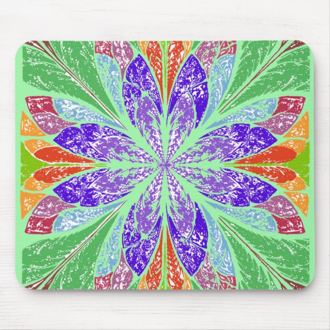 Mousepad Folhas de luz verde (Frente)