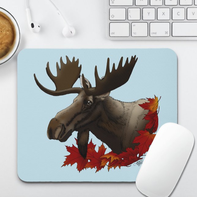 Mousepad Folhas de Maçã Vermelha (Criador carregado)