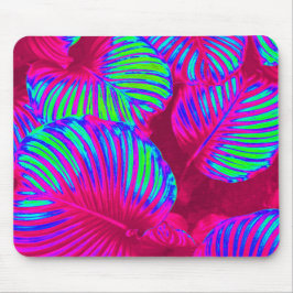 Mousepad Folhas de Magenta Tropicais