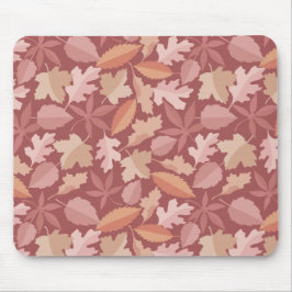 Mousepad folhas de Marsala padrão