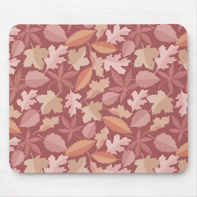 Mousepad folhas de Marsala padrão (Frente)