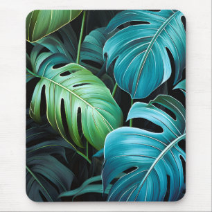 Mousepad Folhas de Monstera Botânica Folhagem Tropical da S