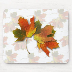 Mousepad Folhas De Outono De Laranja E Ouro