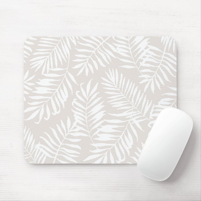 Mousepad Folhas de Palma Tropicais - Areia (Com mouse)