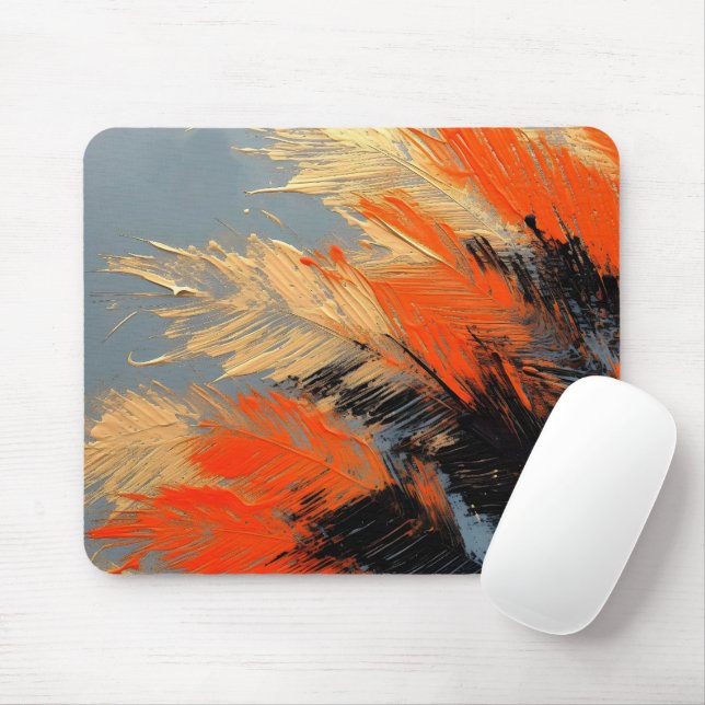 Mousepad Folhas de Palmeira – Movimento Tropical Abstrato (Com mouse)