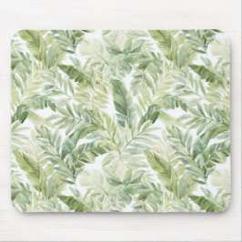 Mousepad Folhas de Palmeira Verde Tropical