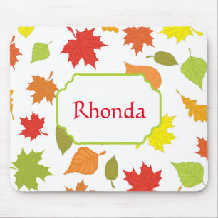 Mousepad Folhas de queda coloridas