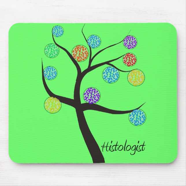 Mousepad Folhas microscópicas da pilha do design da árvore (Frente)