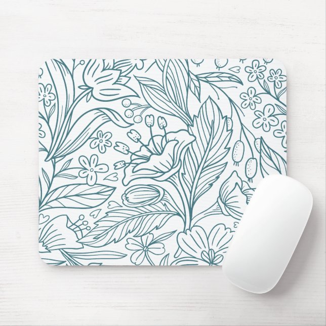 Mousepad Folhas Simples de Hibiscus Floral | (Com mouse)