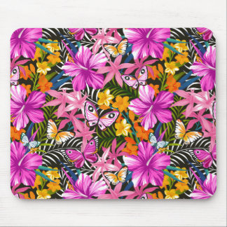 Mousepad Folhas tropicais e flores