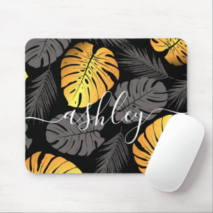 Mousepad Folhas tropicais ouros