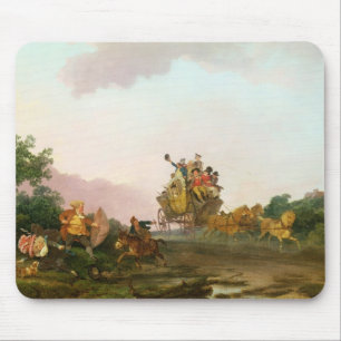 Mousepad Foliões em um treinador, c.1785-90 (óleo em